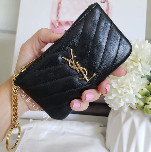 **SOLD** Authentic Pre-owned Yves Saint Laurent Cassandre Card Key Pouch - Picture 3 of 14